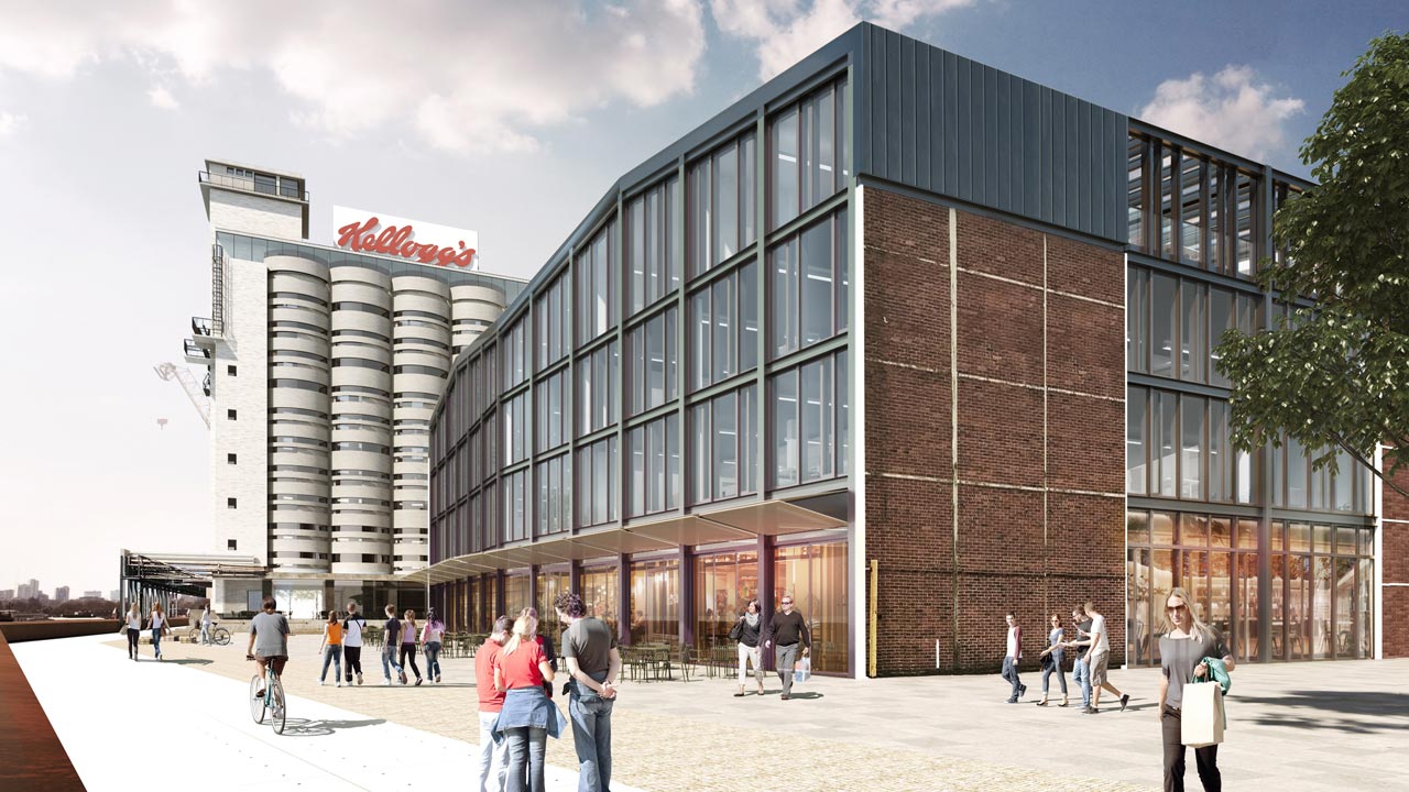Visualisierung des Kelloggs-Reislager in Bemen. Visualisierung des Kelloggs-Reislager in Bemen.